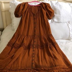 Free People Maxi Dress in Clay Color